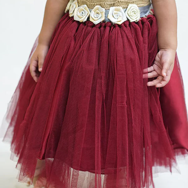 4 Layer Handmade Fairy Frock In Golden Style