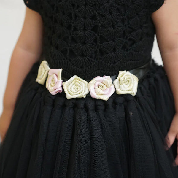 4 Layer Handmade Fairy Frock In Black