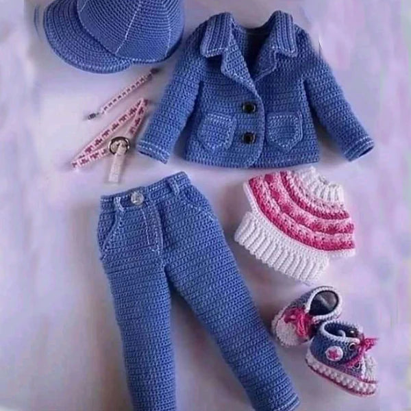 Handmade Baby Pent Cot style Set Blue (5 Piece Set)