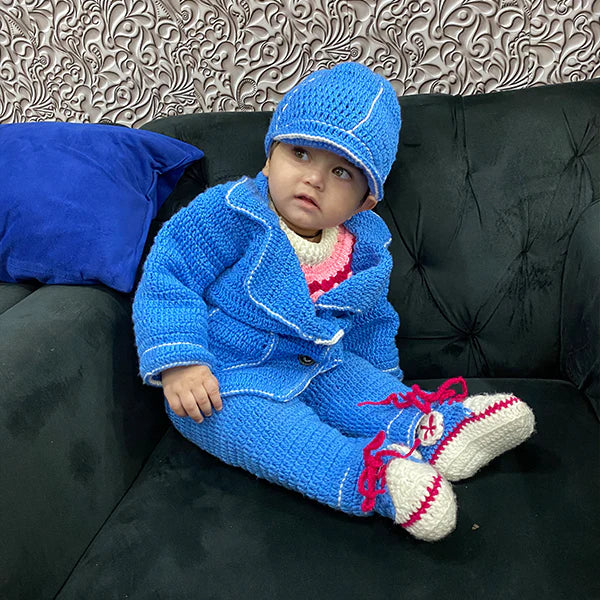 Handmade Baby Pent Cot style Set Blue (5 Piece Set)