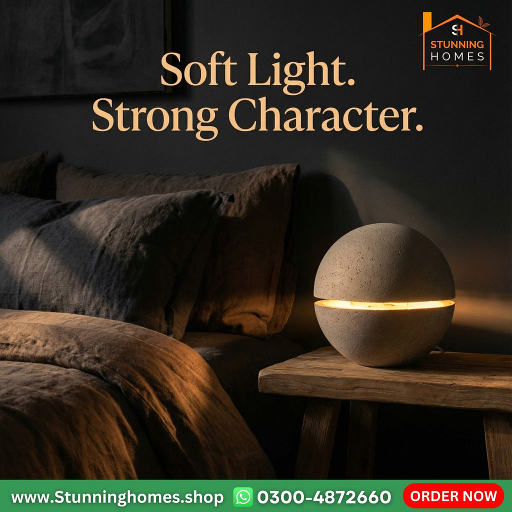 Minimalist Concrete Table Lamp | Warm Ambient Designer Light