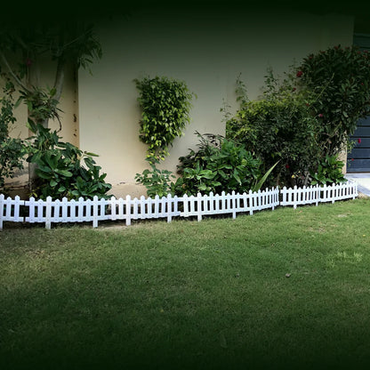 PVC Garden Fence for Lawn & Flowerbeds – Decorative Plastic Border for Garden Yard